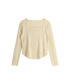 スクエアネックデイリー長袖ニット(7color)