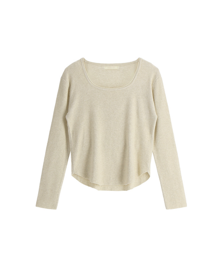 スクエアネックデイリー長袖ニット(7color)