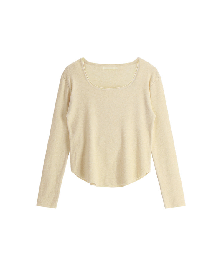 スクエアネックデイリー長袖ニット(7color)