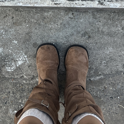 スエードロングブーツ BEIGE