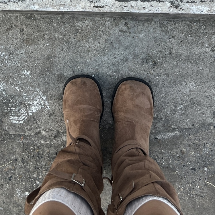 スエードロングブーツ BEIGE