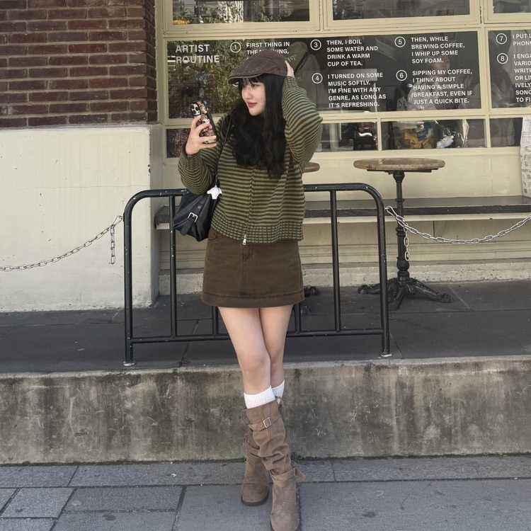 スエードロングブーツ BEIGE