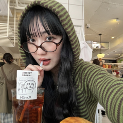 ストライプニットジップアップ GREEN