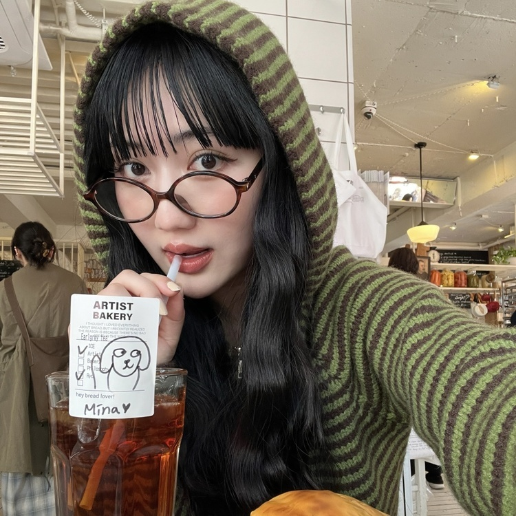 ストライプニットジップアップ GREEN