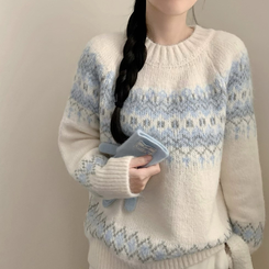 ノルディックラウンドニット IVORY