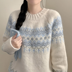 ノルディックラウンドニット IVORY