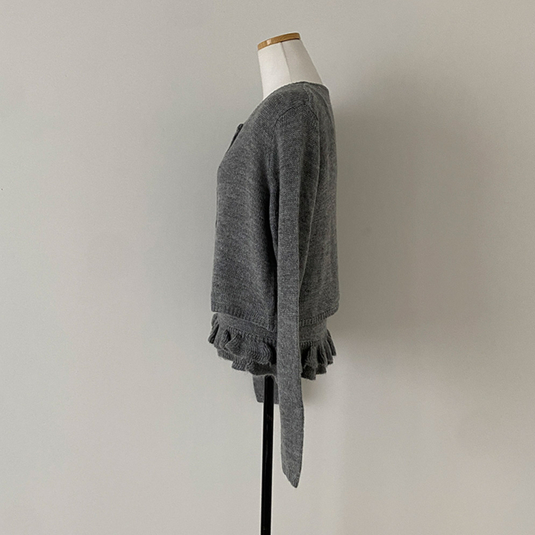 큐핑 펀칭 프릴 나시 크롭 가디건 투피스 세트