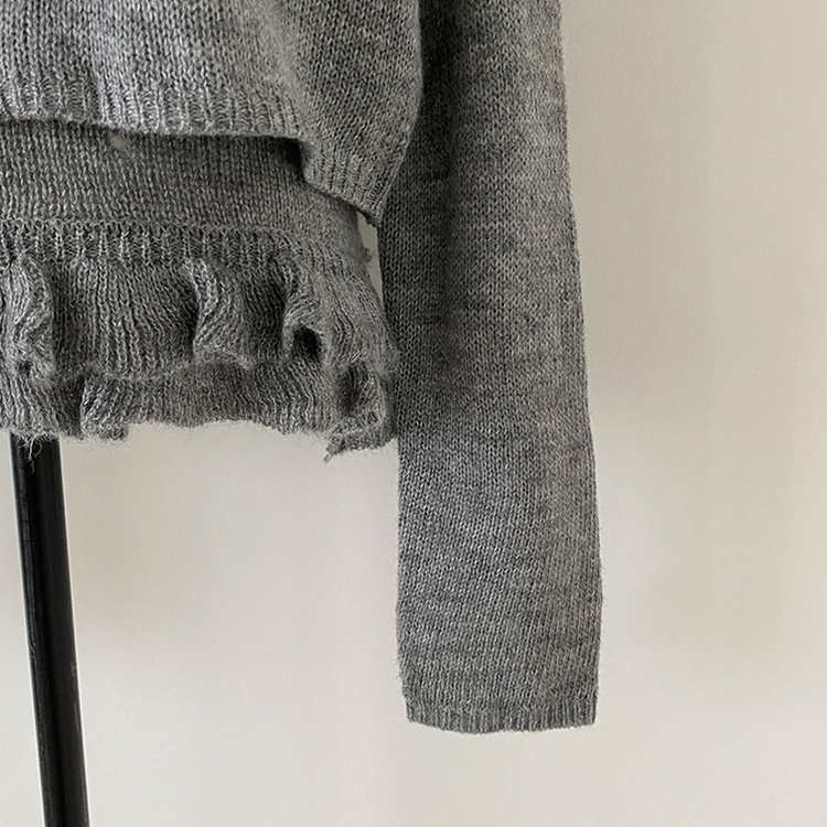 큐핑 펀칭 프릴 나시 크롭 가디건 투피스 세트