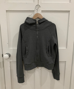 スリムスタッドフードジップアップ