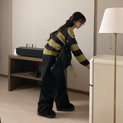 ケーブルビンテージストライプニット GREEN