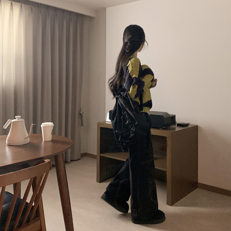 ケーブルビンテージストライプニット GREEN