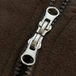 덤블 배색라인 후리스 투웨이 집업점퍼