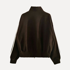 덤블 배색라인 후리스 투웨이 집업점퍼