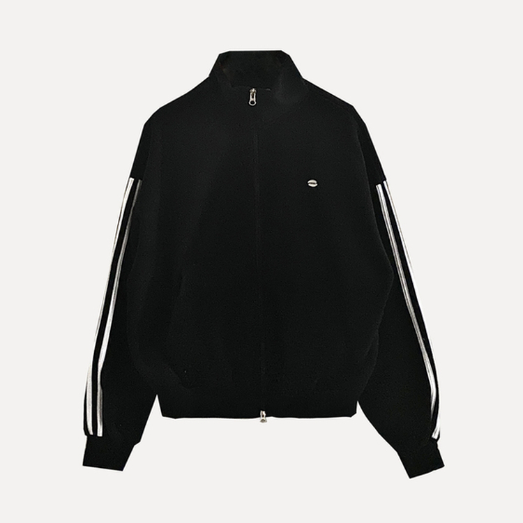 덤블 배색라인 후리스 투웨이 집업점퍼