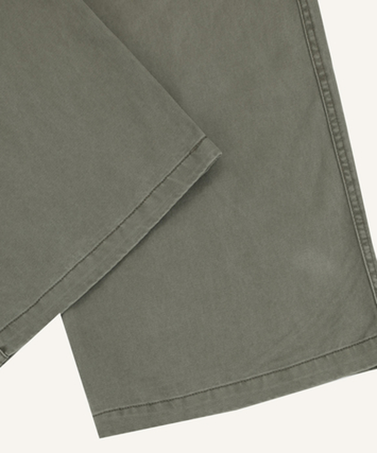 케인 피그먼트 워싱 핀턱 카고팬츠