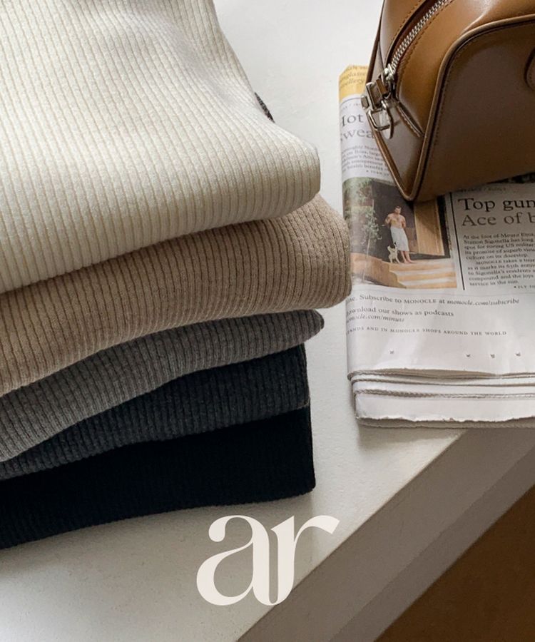 nt5263 (5컬러/여리실루엣/데일리베이직) 리엘라 소프트 골지 폴라 니트