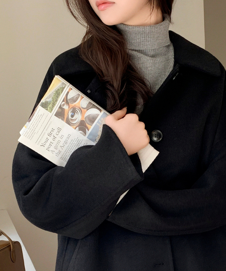 nt5263 (5컬러/여리실루엣/데일리베이직) 리엘라 소프트 골지 폴라 니트 GRAY