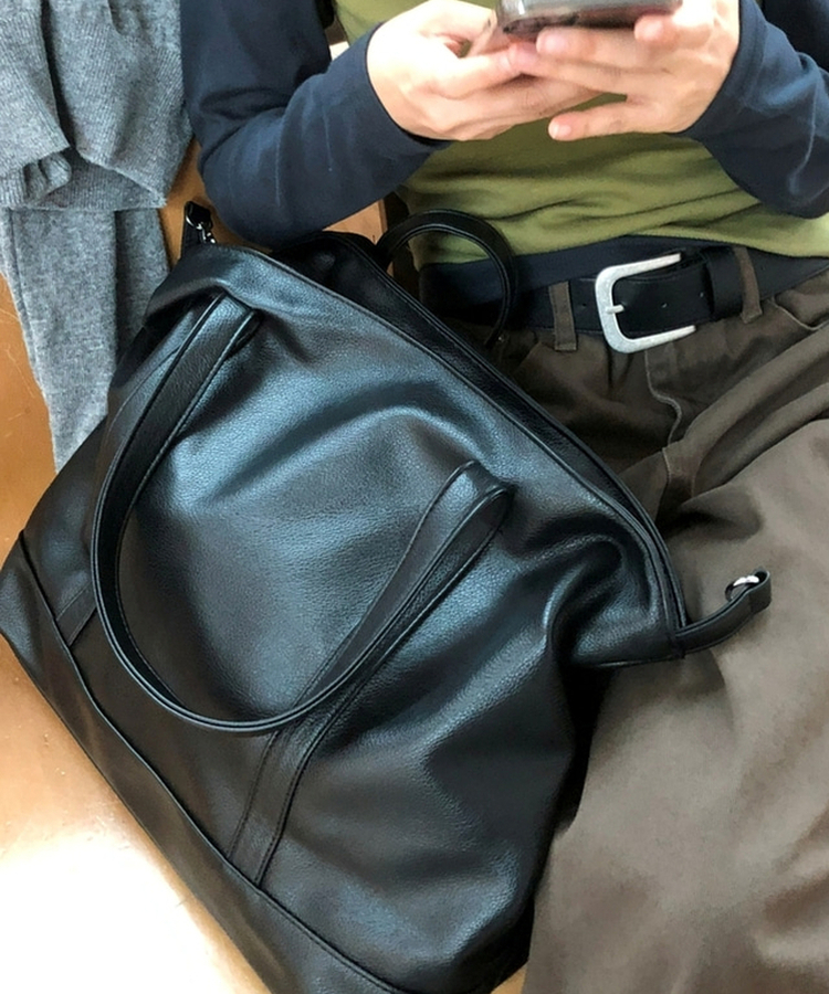ビッグショルダーバッグ BLACK