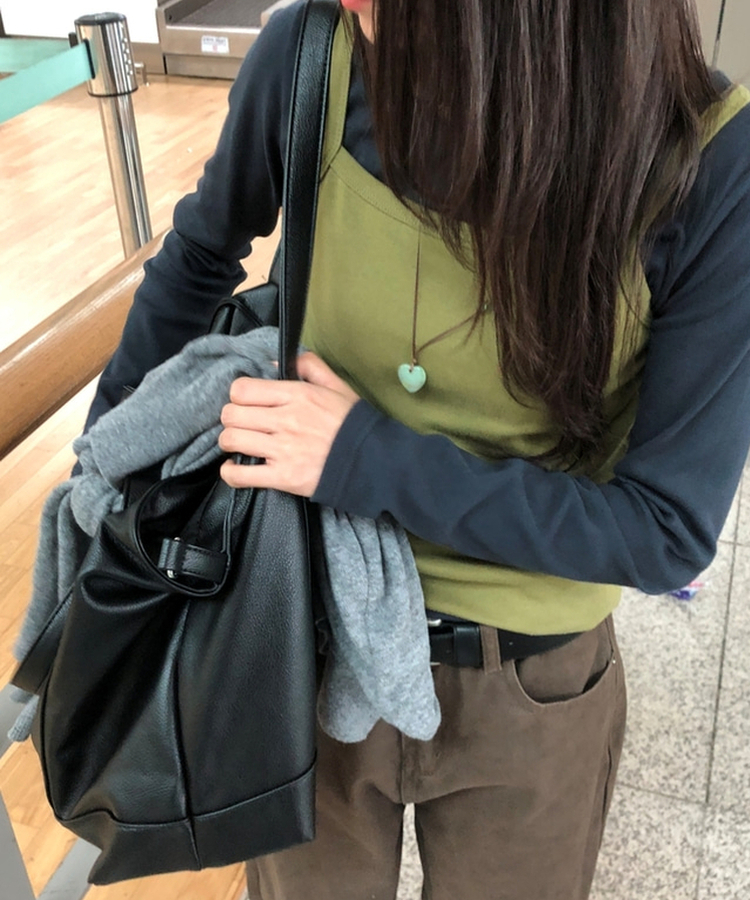 ビッグショルダーバッグ BLACK