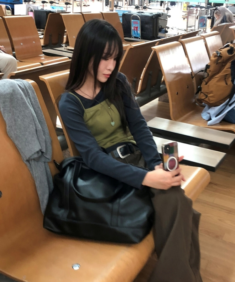 ビッグショルダーバッグ BLACK