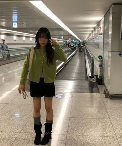 ラウンドニットカーディガン(5color) OLIVE