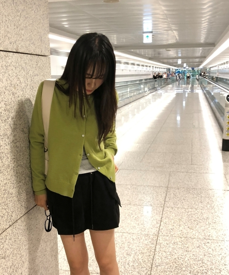 ラウンドニットカーディガン(5color) OLIVE