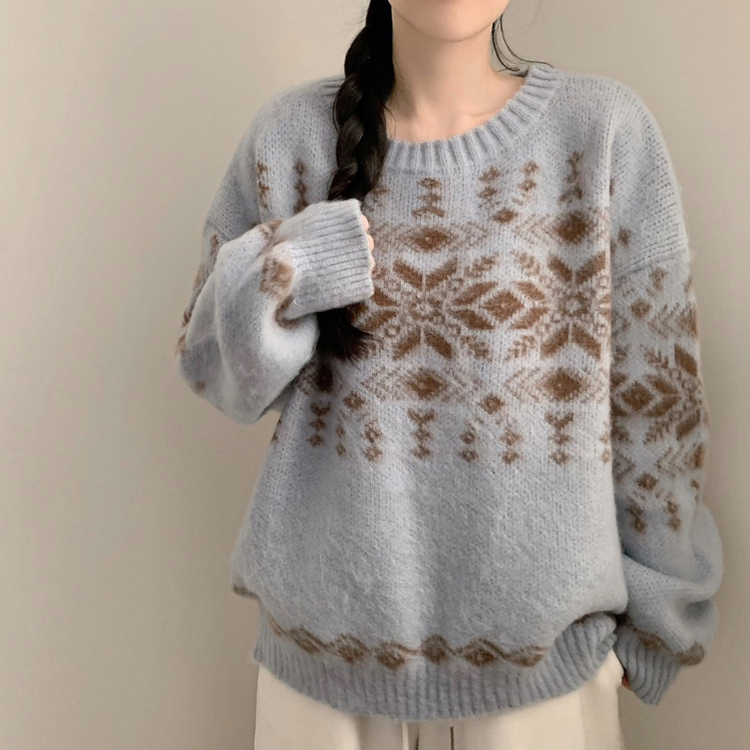 포포 노르딕 겨울 긴팔 니트 겨울옷 코위찬 삿포로 소라