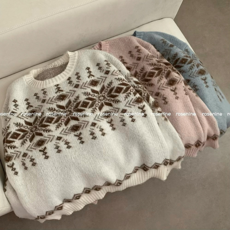 포포 노르딕 겨울 긴팔 니트 겨울옷 코위찬 삿포로