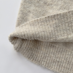 꾸안꾸 무드의 반집업 가을 긴팔 후드 반집업 세미 크롭 니트