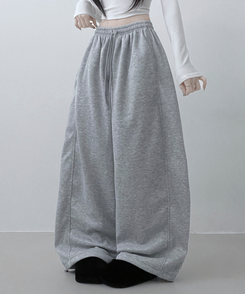 4계절팬츠옆절개와이드핏사이드스냅트레이닝롱팬츠 그레이