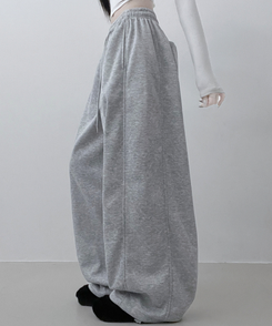 4계절팬츠옆절개와이드핏사이드스냅트레이닝롱팬츠 그레이