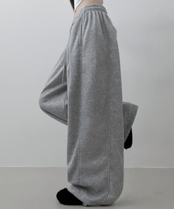 4계절팬츠옆절개와이드핏사이드스냅트레이닝롱팬츠 그레이