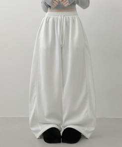 4계절팬츠옆절개와이드핏사이드스냅트레이닝롱팬츠 화이트