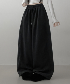 4계절팬츠옆절개와이드핏사이드스냅트레이닝롱팬츠 차콜