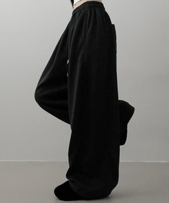 4계절팬츠옆절개와이드핏사이드스냅트레이닝롱팬츠 차콜