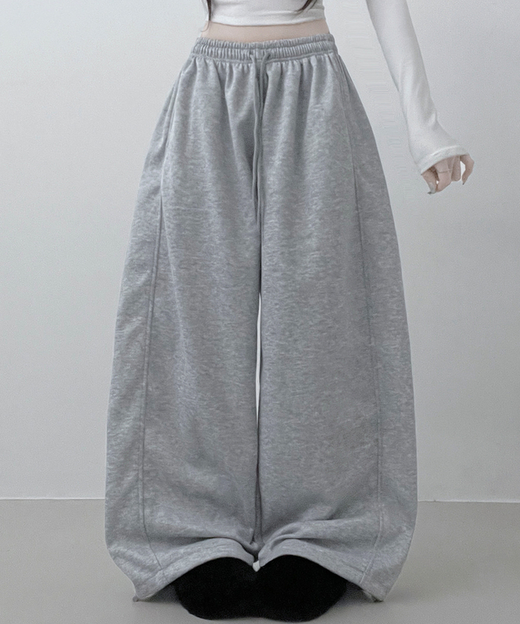 4계절팬츠옆절개와이드핏사이드스냅트레이닝롱팬츠 그레이