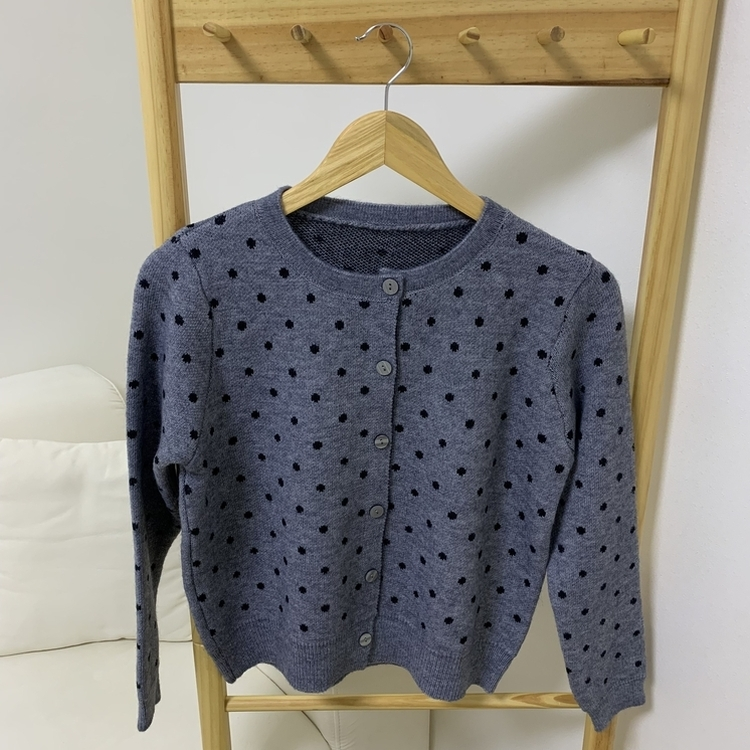 ドットラウンドニットカーディガン
