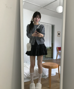 ドットカーディガン GREY