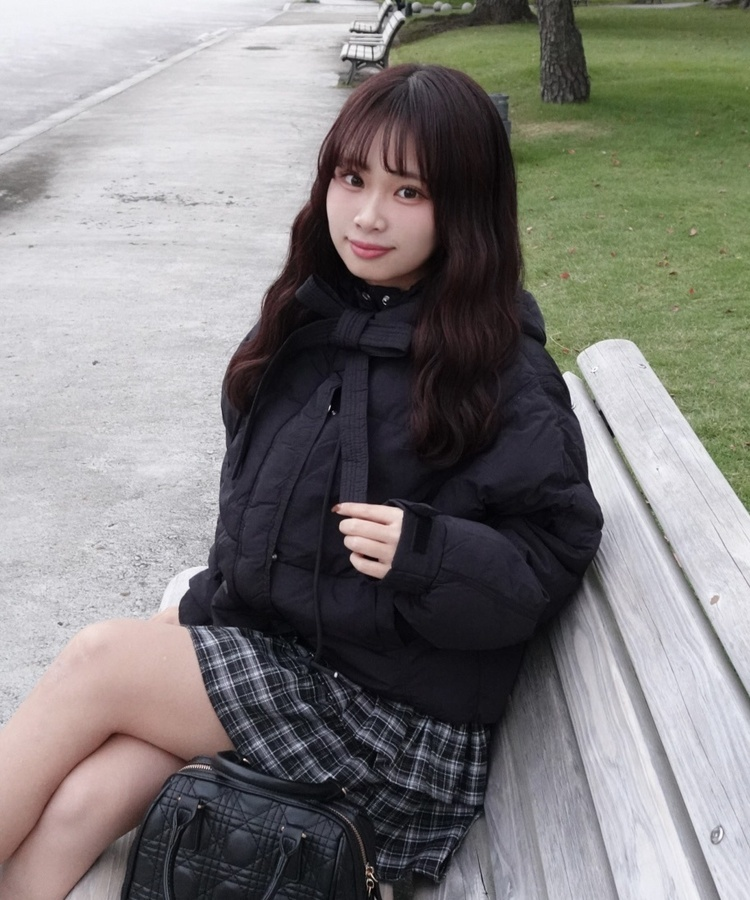 매듭 숏 웰론 패딩 점퍼 블랙