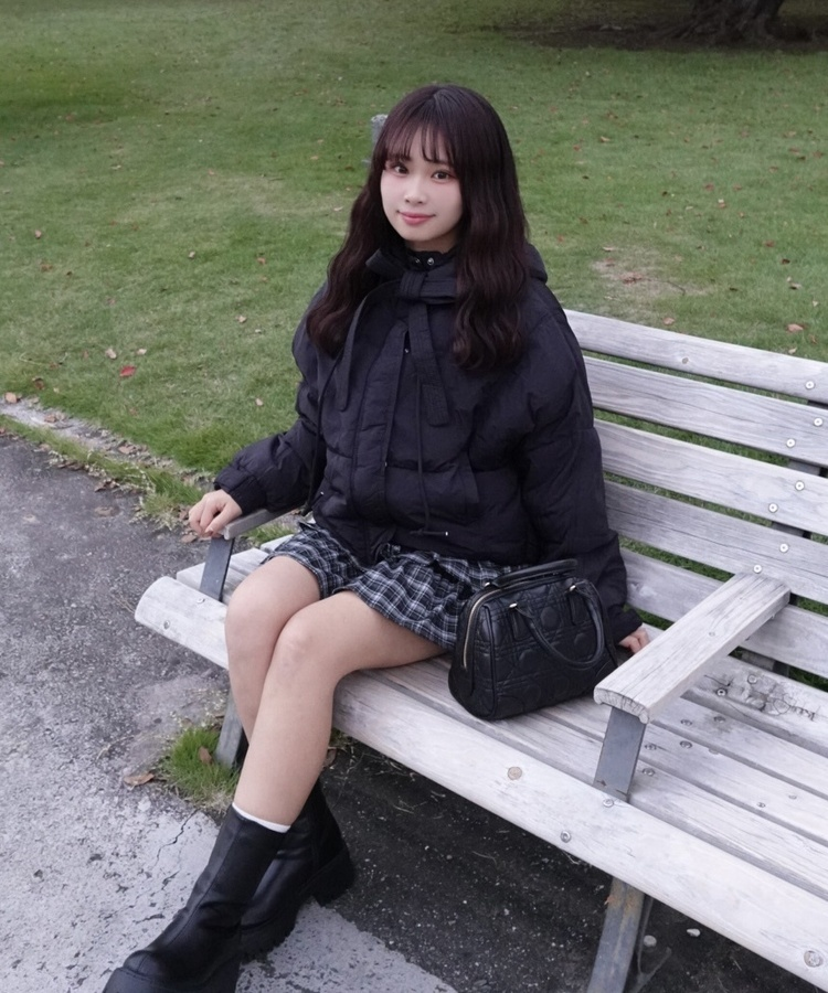 매듭 숏 웰론 패딩 점퍼 블랙