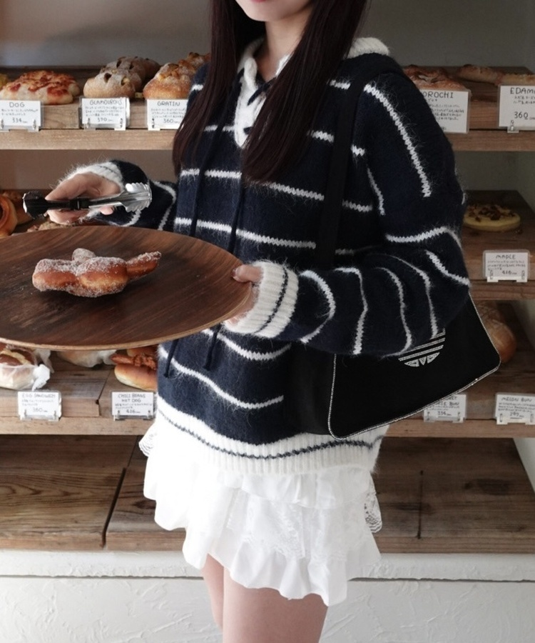 ストライプリボンニット｜ニット｜韓国ファッション通販 SONA