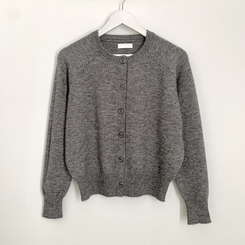 라운드 세미크롭 가을 겨울 니트가디건 빅사이즈