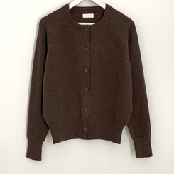 라운드 세미크롭 가을 겨울 니트가디건 빅사이즈