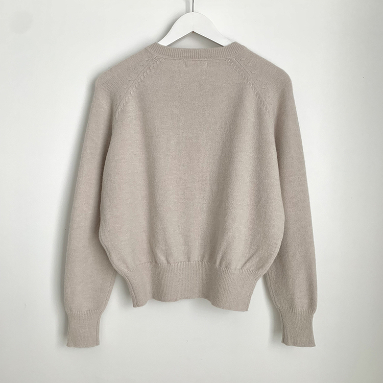 라운드 세미크롭 가을 겨울 니트가디건 빅사이즈