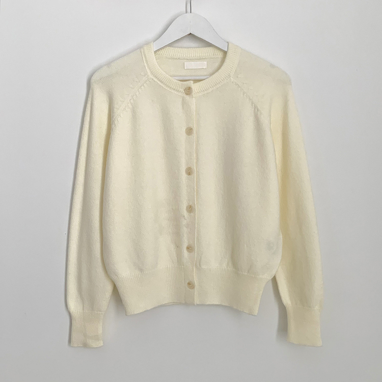 라운드 세미크롭 가을 겨울 니트가디건 빅사이즈