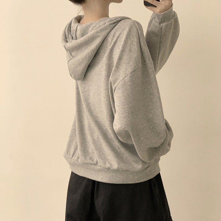 アメリカレタリングフードジップアップ(7color) GREY