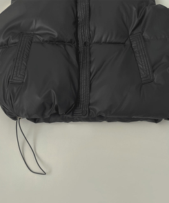 간절기 초겨울 하이넥 무광 조끼 패딩