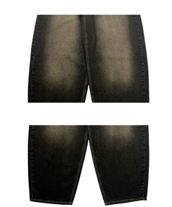 ビンテージウォッシングデニムワイドパンツ