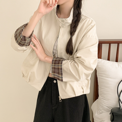 チェックオーバーフィットジャンパー IVORY