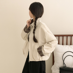 チェックオーバーフィットジャンパー IVORY